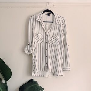 Robert Louis Casual Striped Button Up Shirt